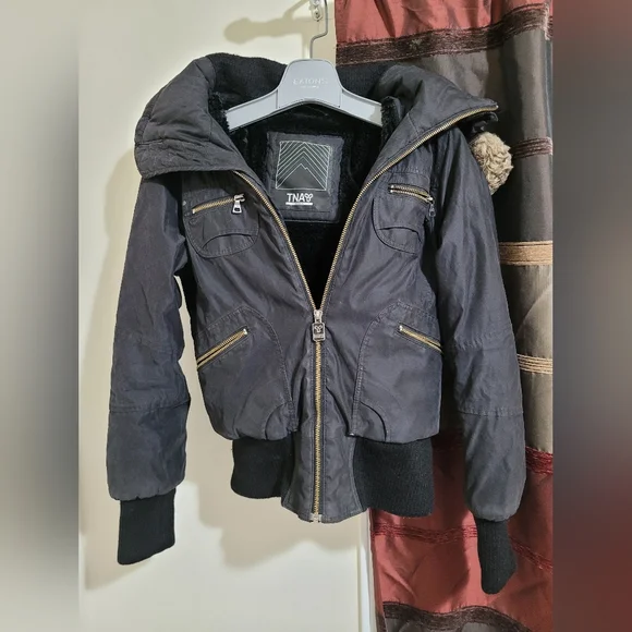 (Used) TNA Winter Bomber Jacket S BLACK